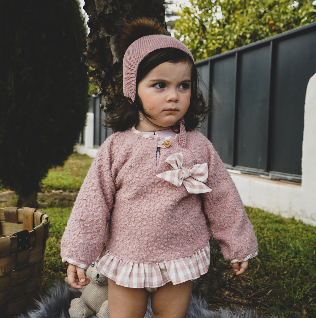 Sudadera de bebé rosa Cocote & Charanga Charanga