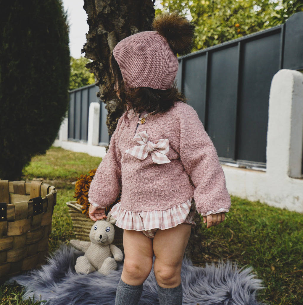 Sudadera de bebé rosa Cocote & Charanga