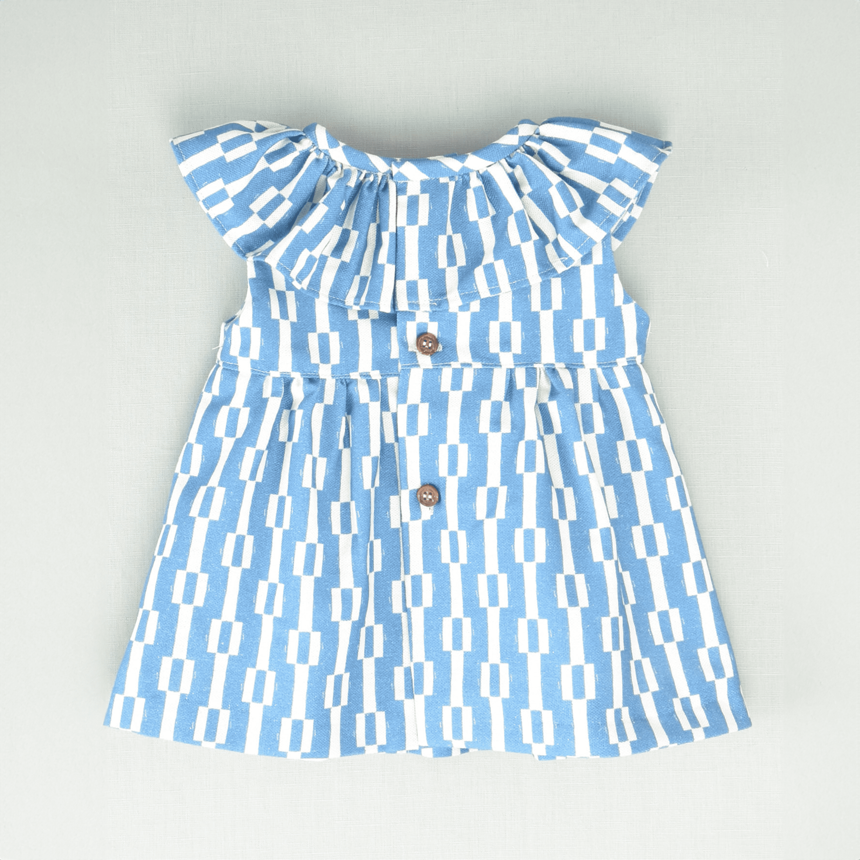 Vestido geométrico azul bebé niña | Cocote by Charanga