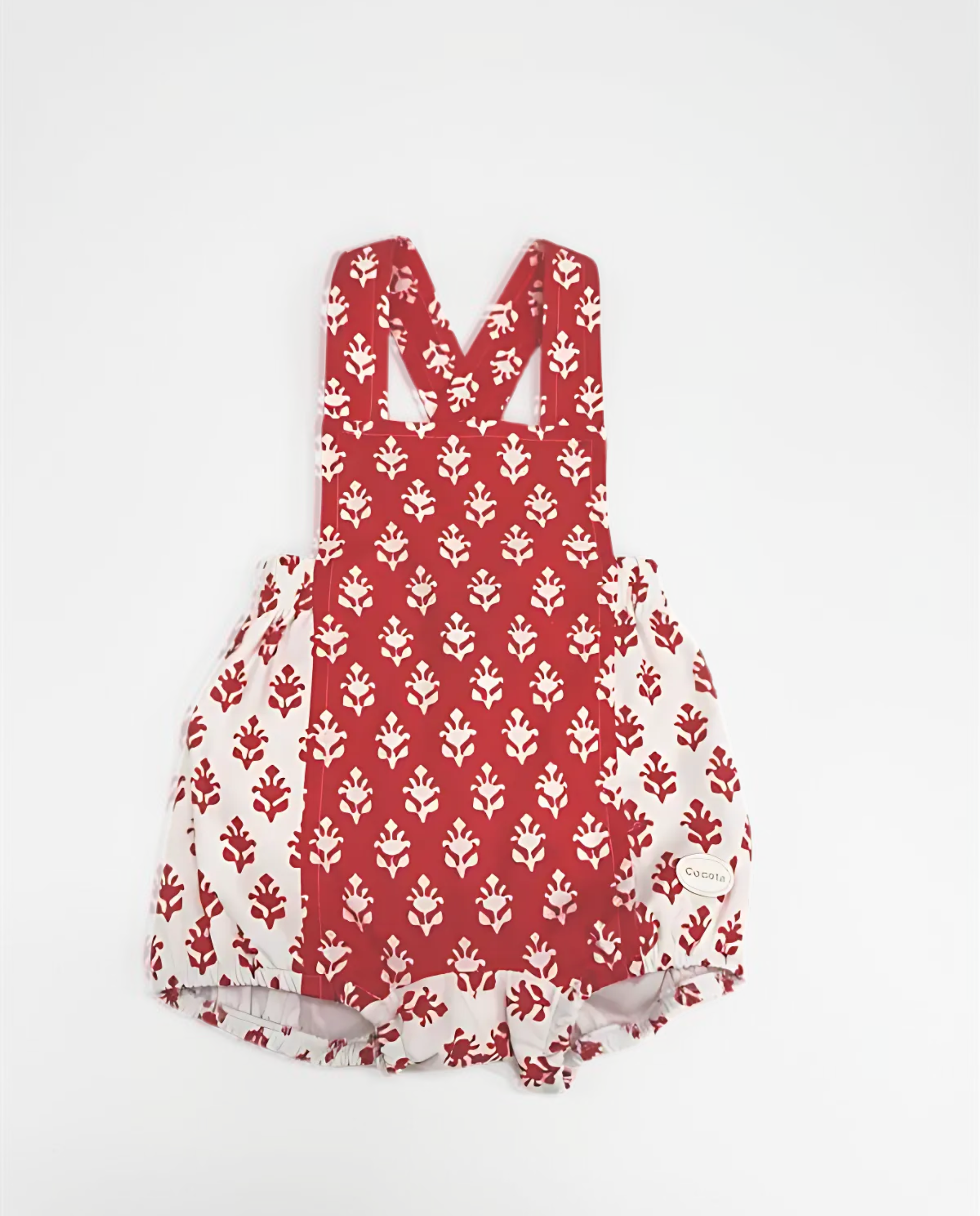 Peto corto estampado flores coral bebé | Cocote & Charanga