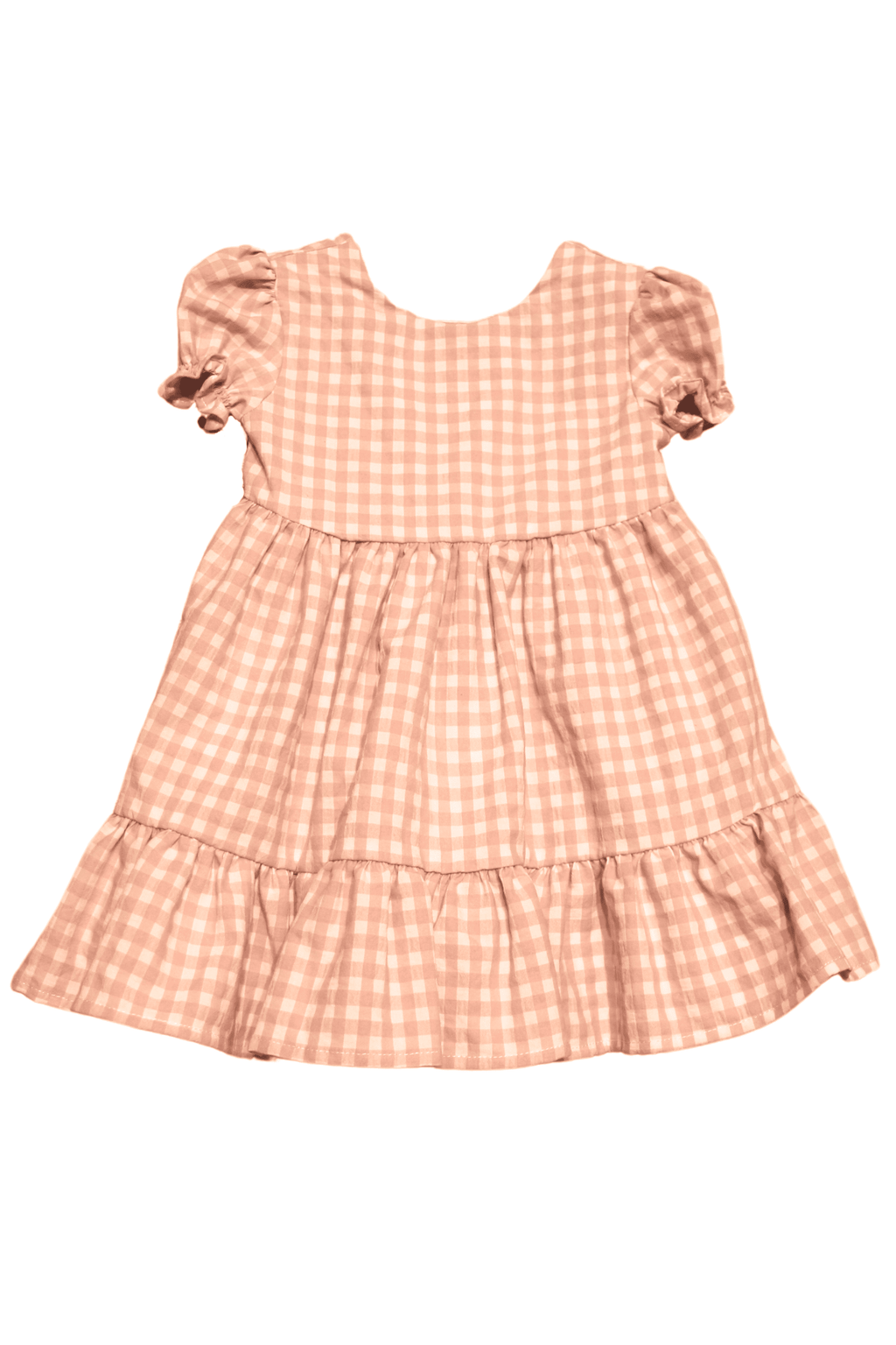 Vestido de niña rosa cuadros vichy Cocote & Charanga