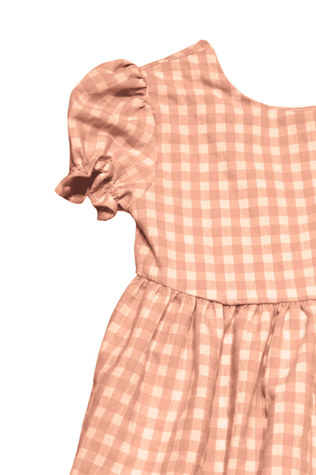 Vestido de niña rosa cuadros vichy Cocote & Charanga