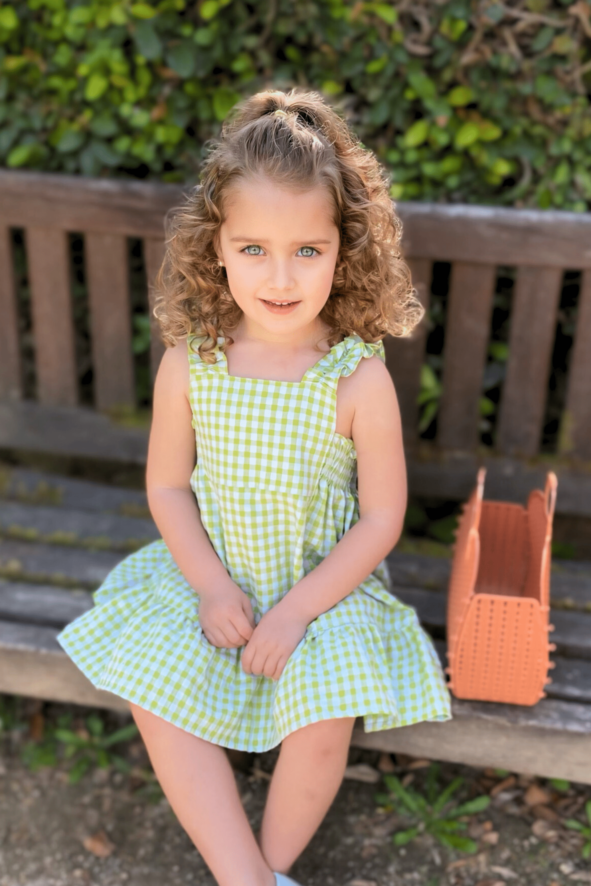 Cocote y Charanga green girl's dress