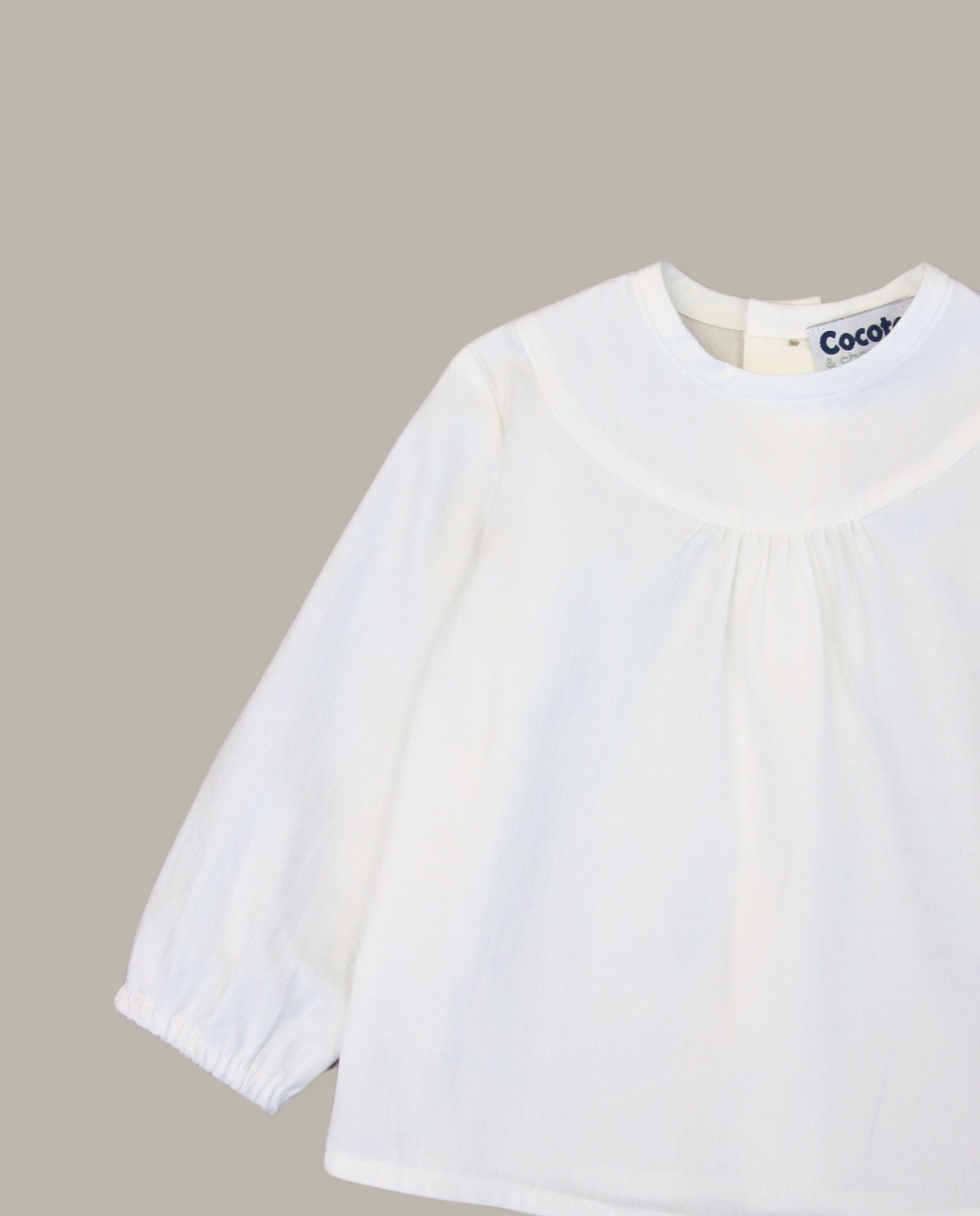 Blusa de bebé niña blanca Cocote & Charanga