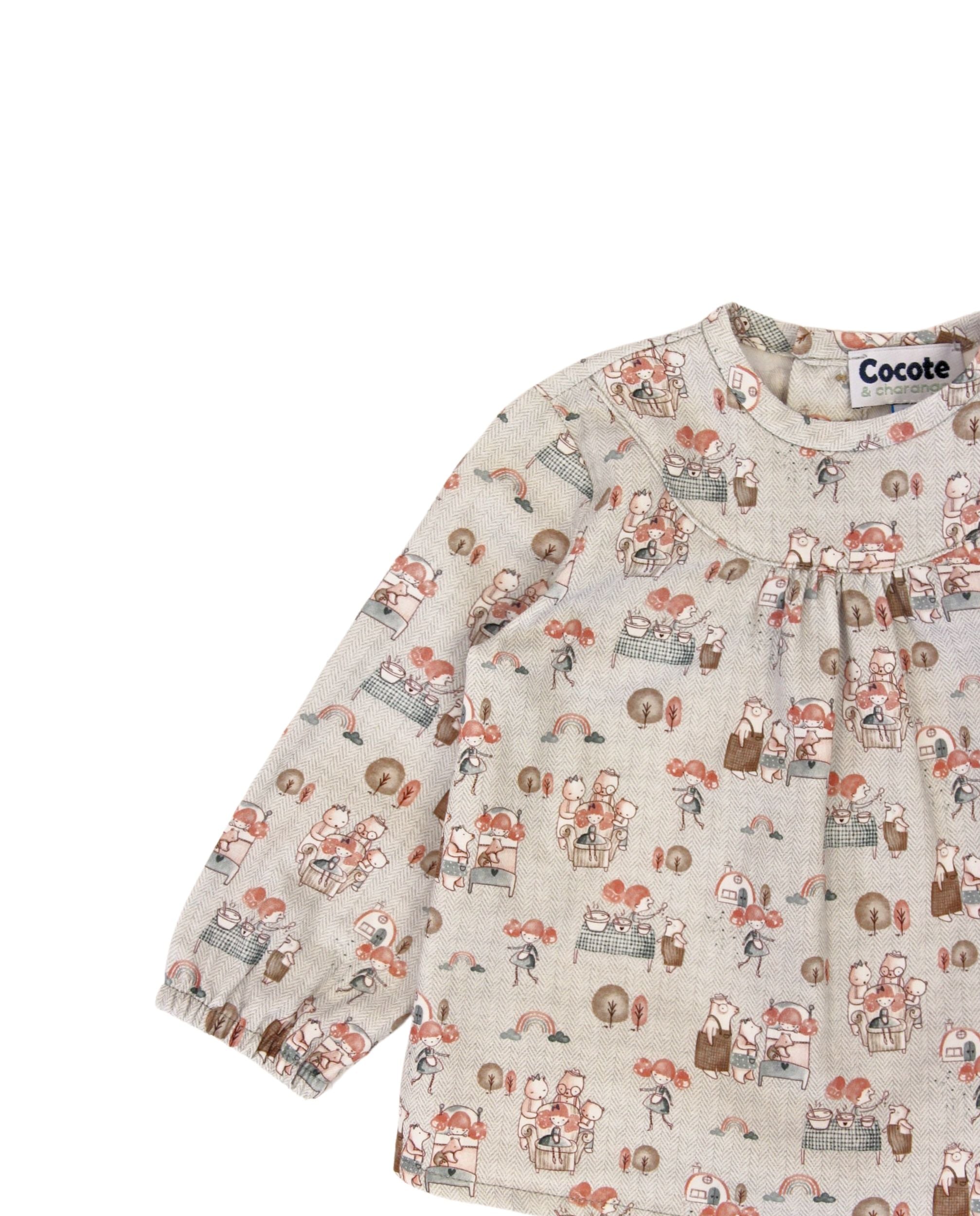 Blusa de bebé estampado otoño Cocote & Charanga