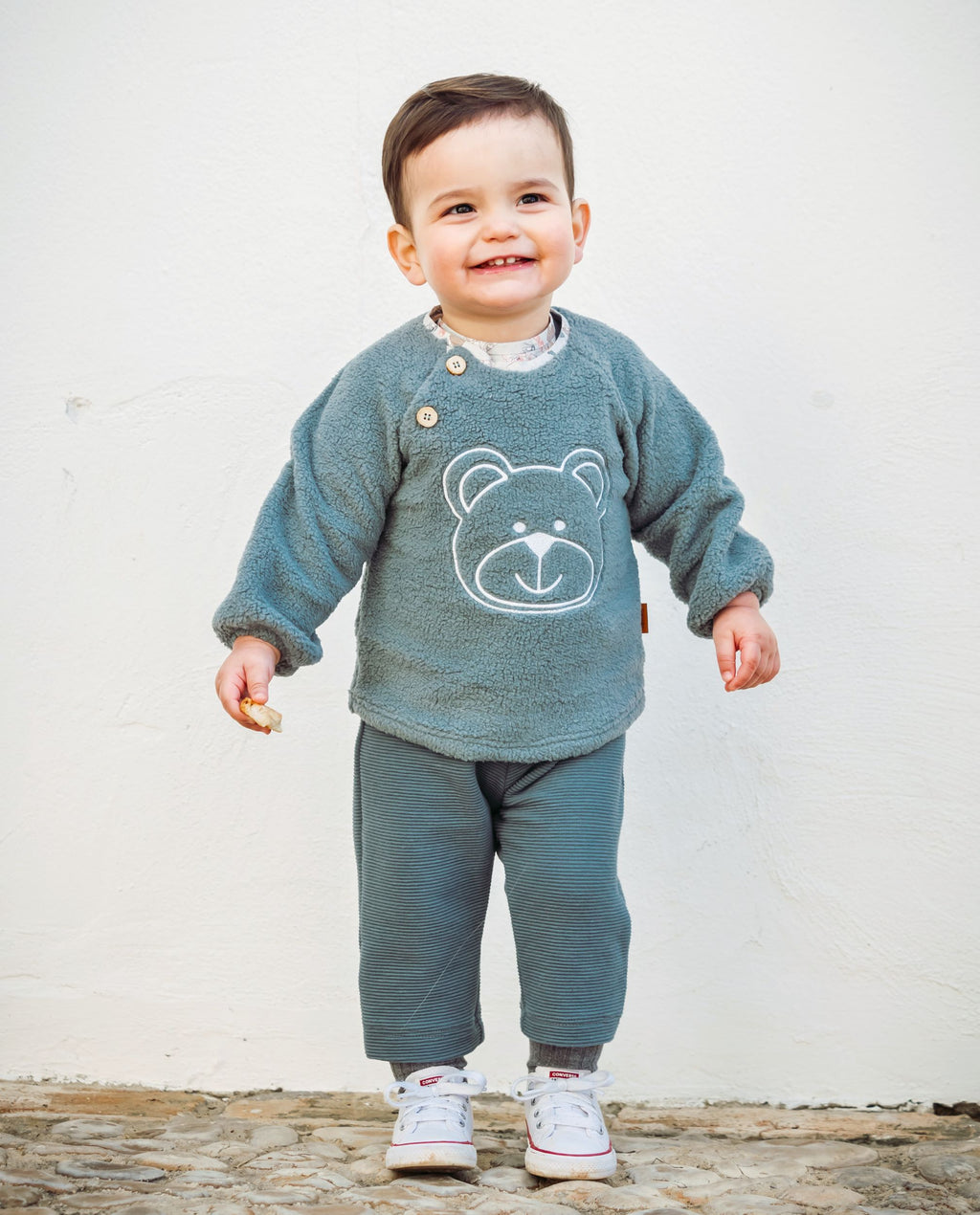 Sudadera de bebé oso azul Cocote & Charanga