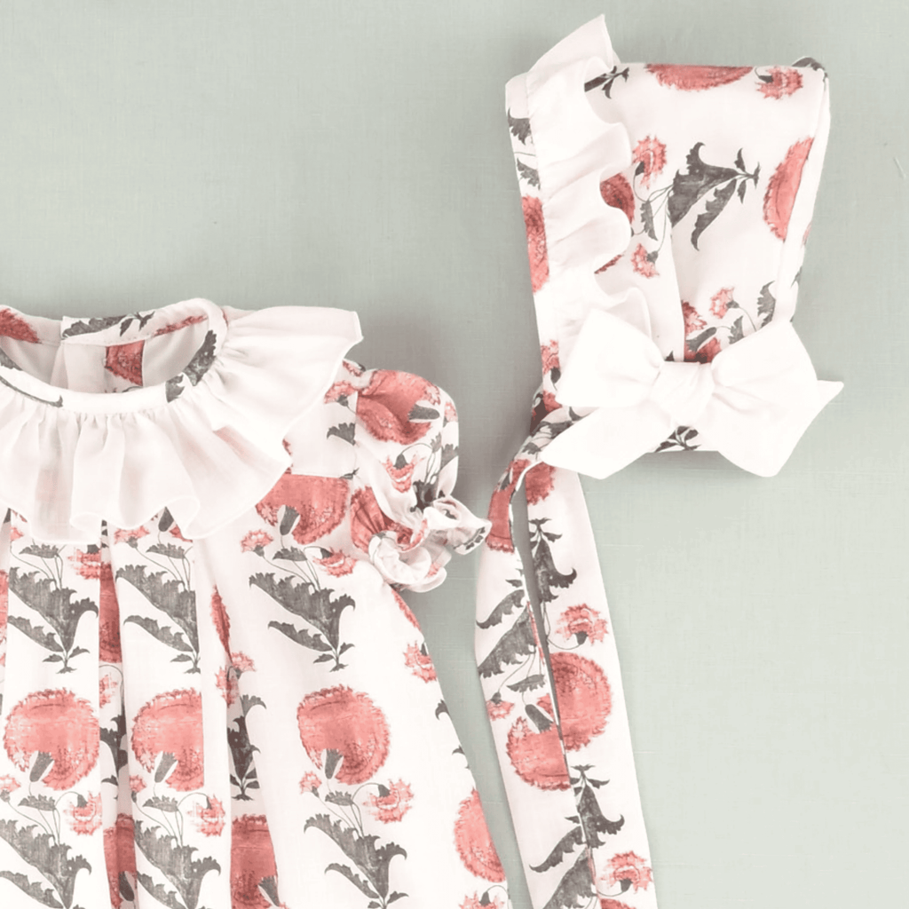 Conjunto vestido de flores recién nacida rosette | Cocote by Charanga