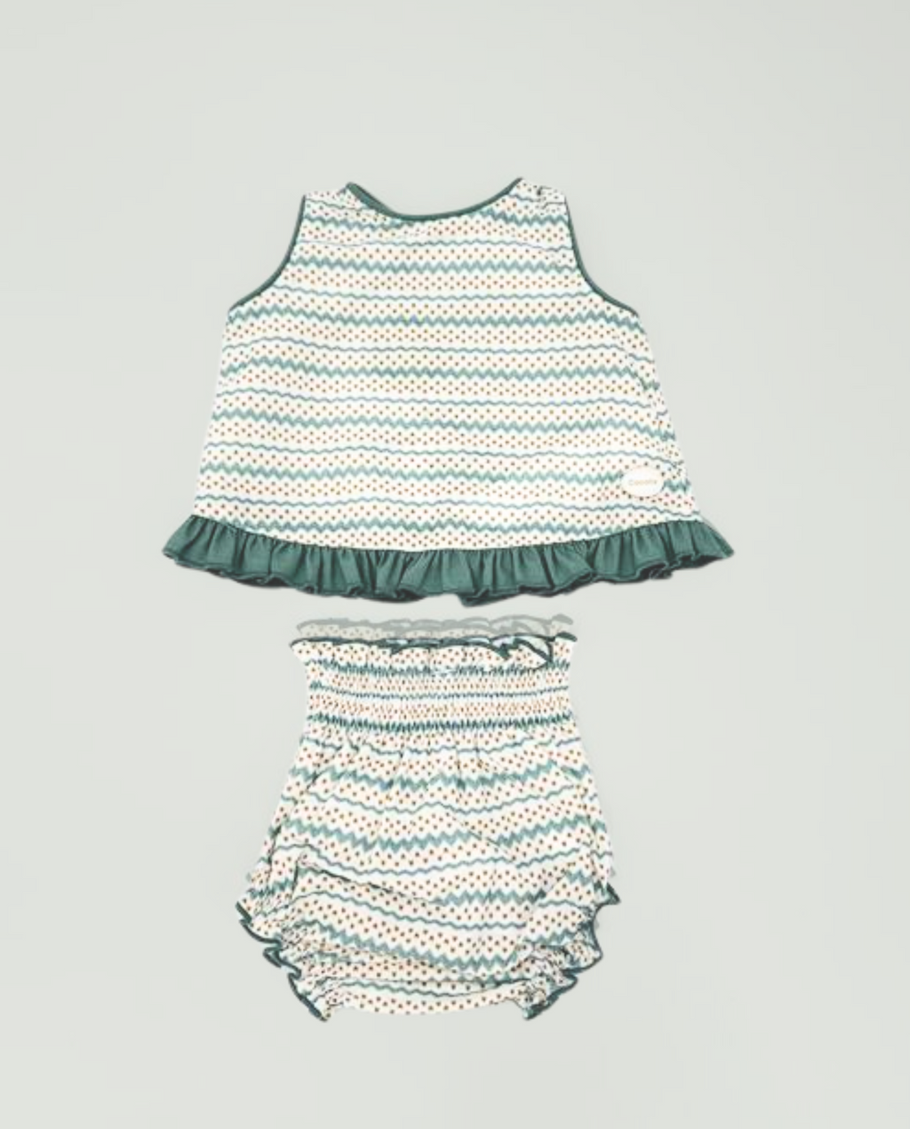 Vestido y braguita verde bebé niña | Cocote by Charanga