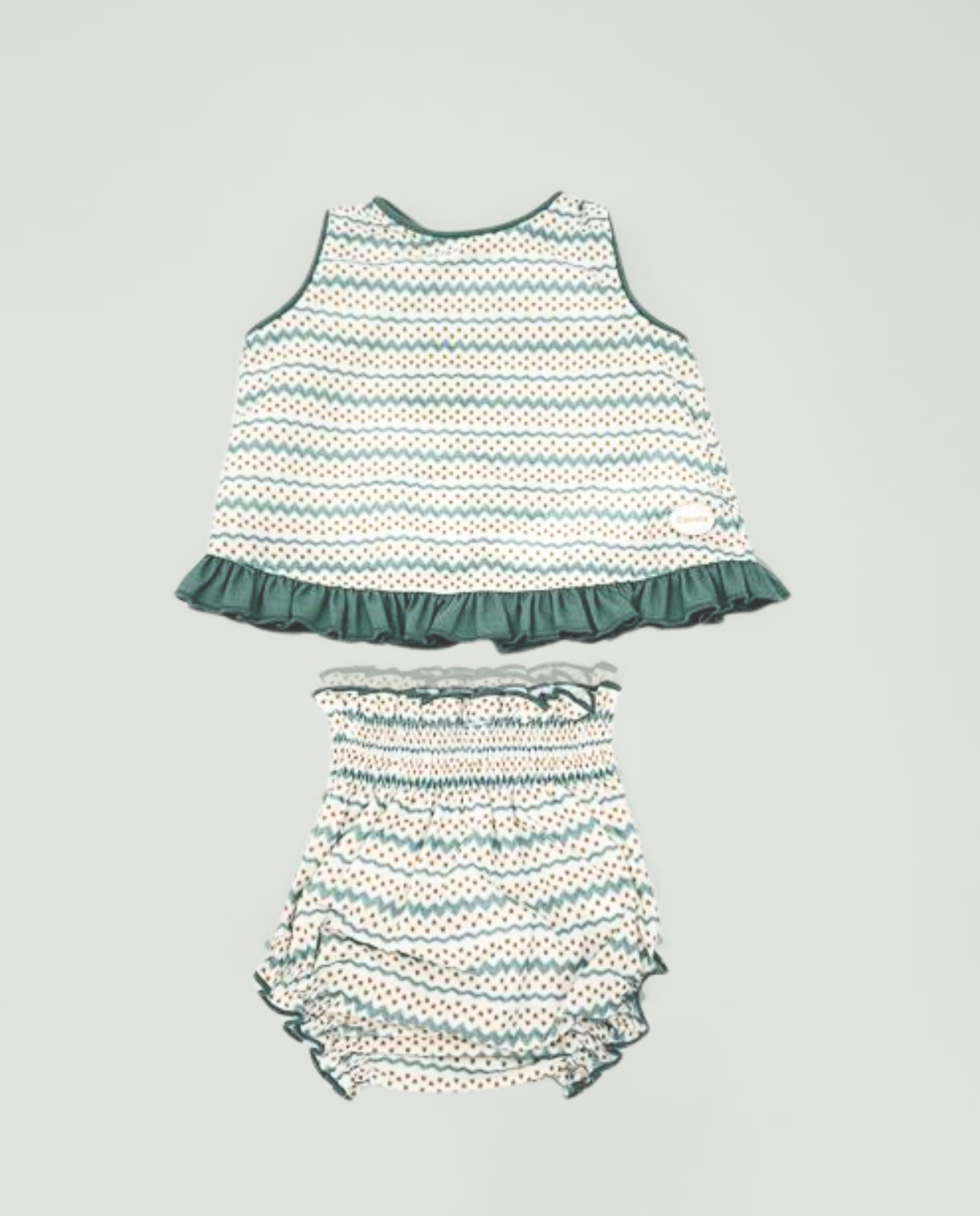 Vestido y braguita verde bebé niña | Cocote by Charanga