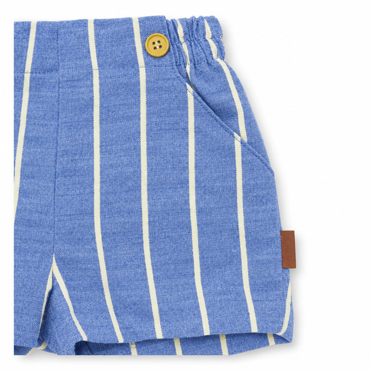 Bermudas rayas amarillo y azul niño