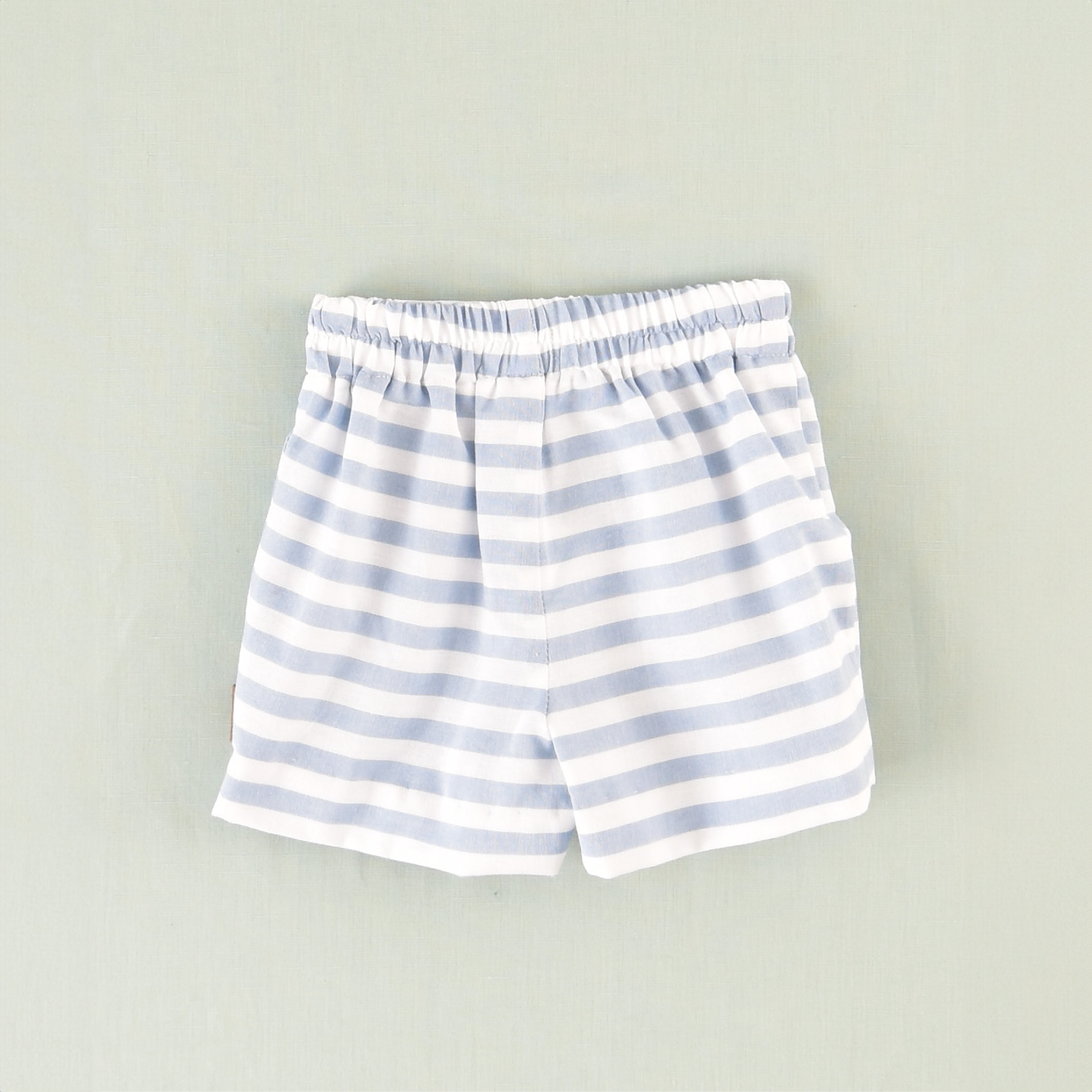 Pantalón corto rayas marino niño