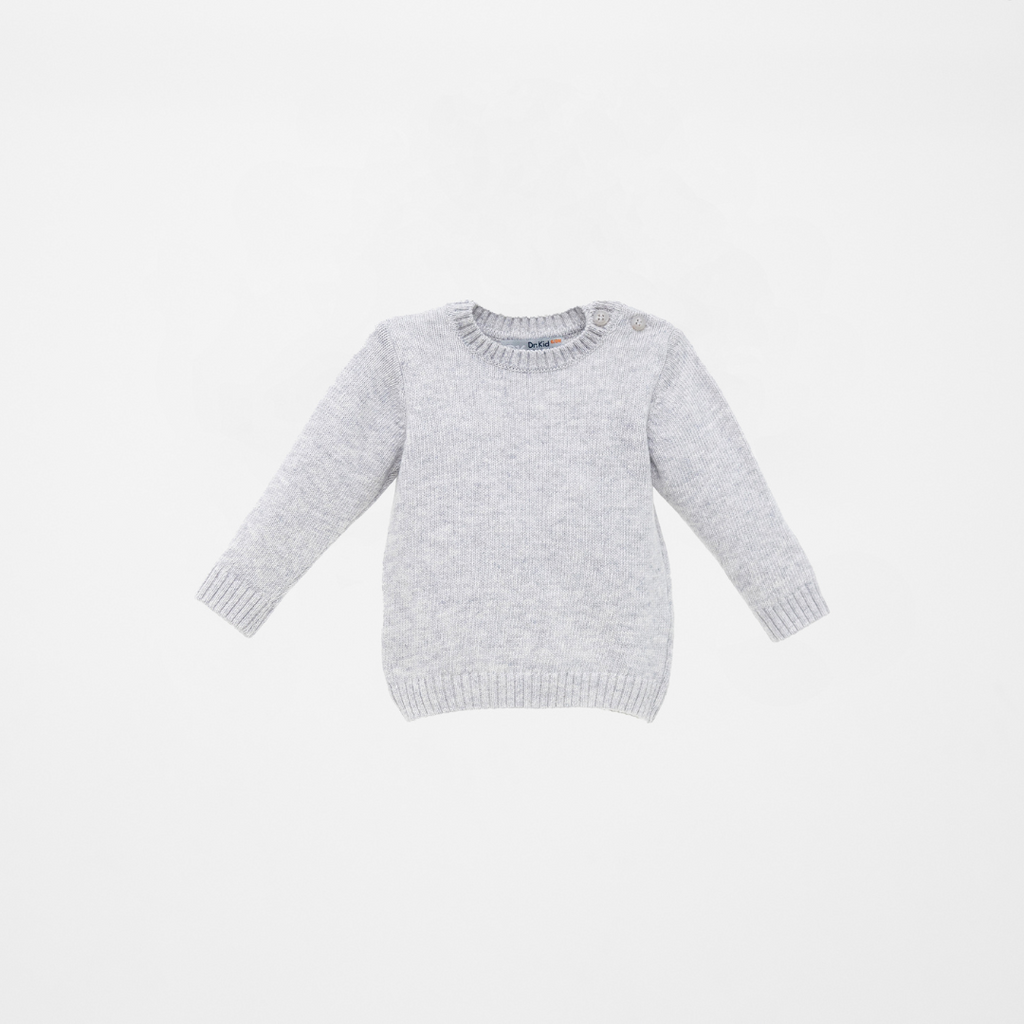 Jersey bebé gris básico de tricot | Dr. Kid by Charanga