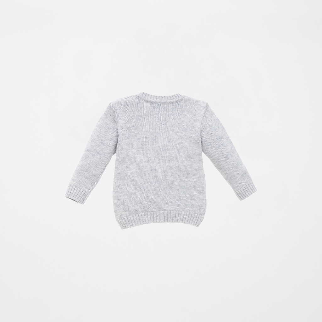 Jersey bebé gris básico de tricot | Dr. Kid by Charanga