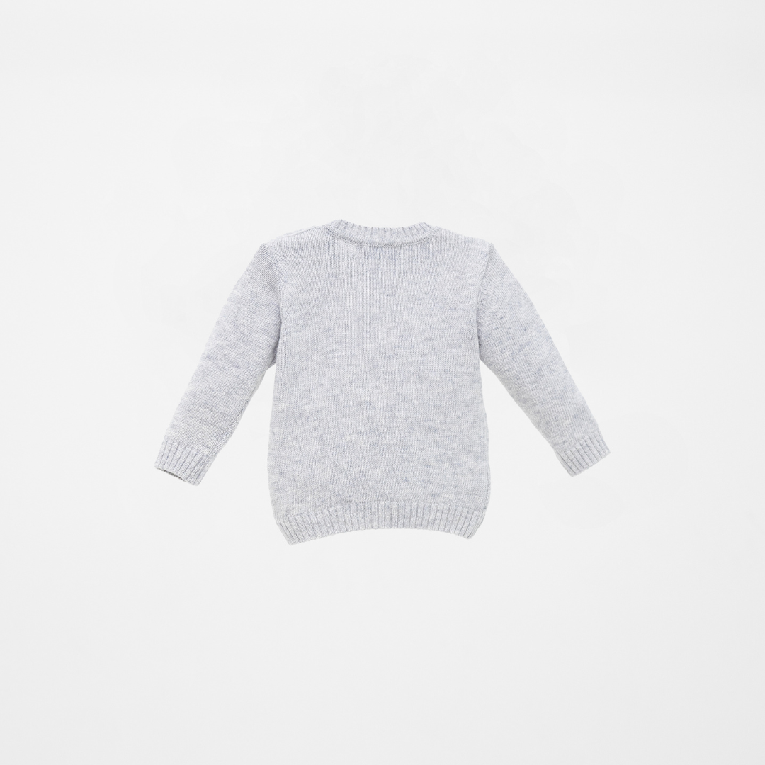 Jersey bebé gris básico de tricot | Dr. Kid by Charanga