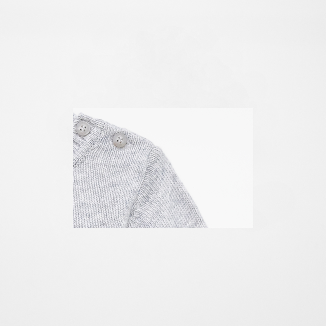 Jersey bebé gris básico de tricot | Dr. Kid by Charanga
