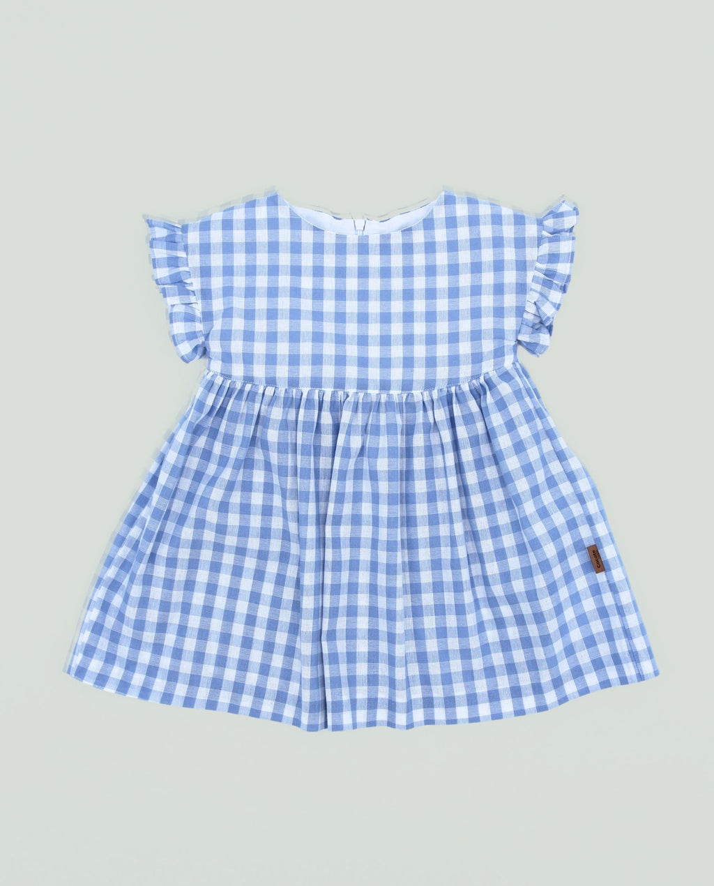 Vestido cuadros vichy celeste niña | Cocote x Charanga
