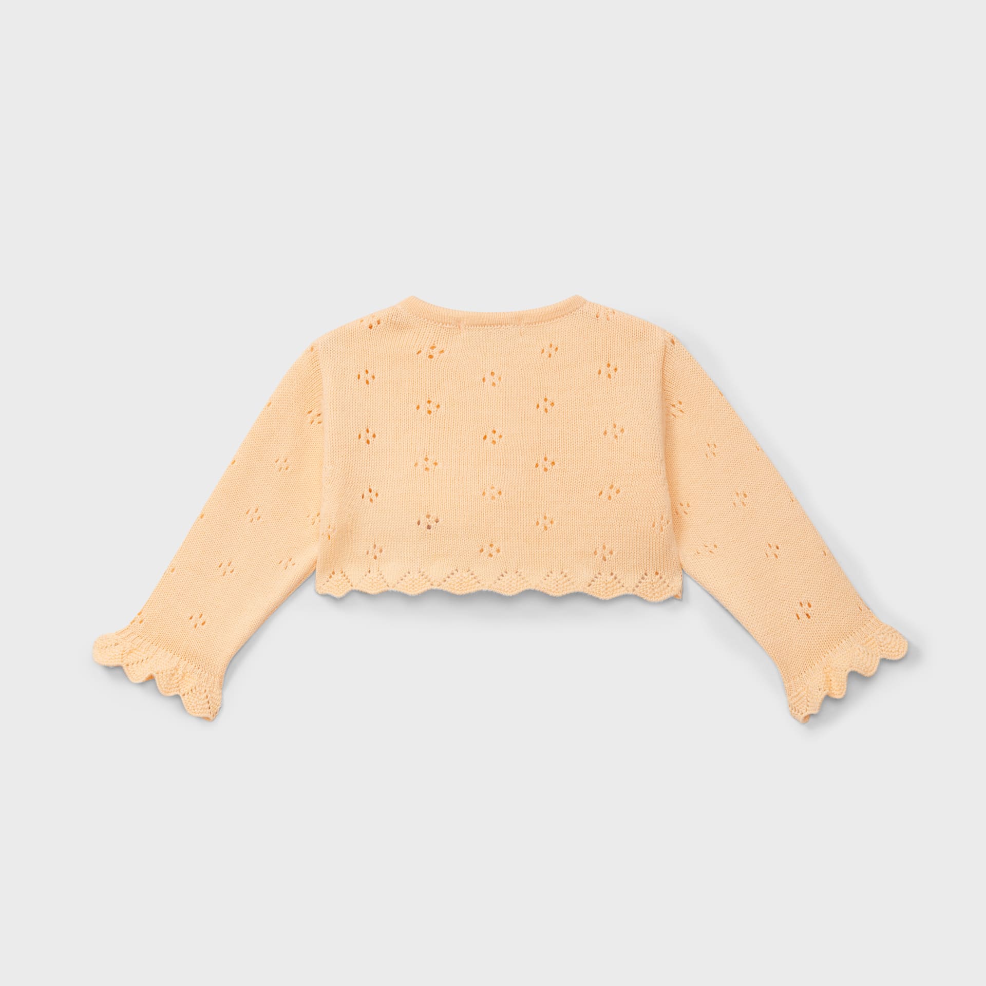 Rebeca tricot perforada mandarina recién nacida | Dr. Kid by Charanga