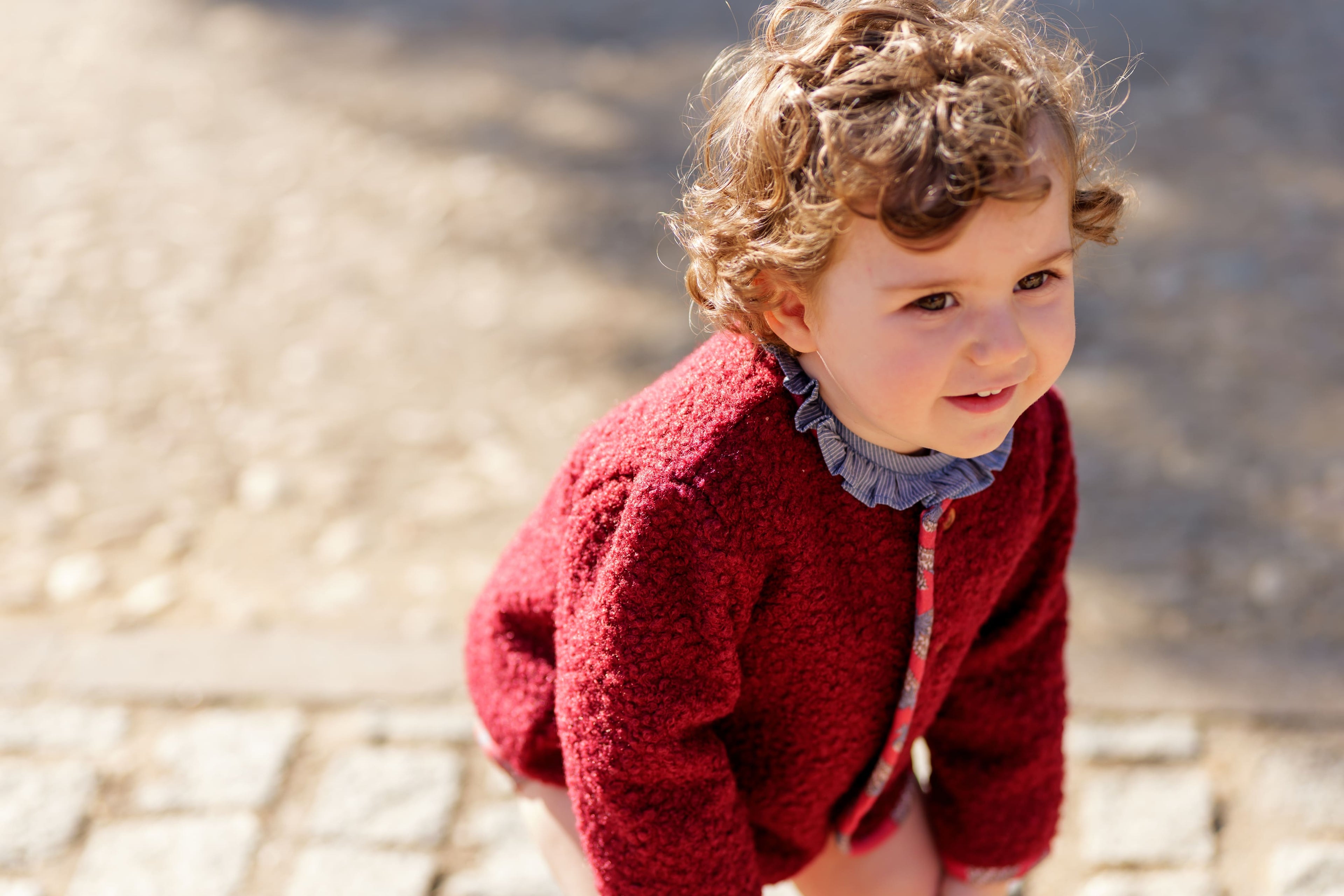 Chaqueta borreguito bebé burdeos look invierno | Colección Cocote by Charanga