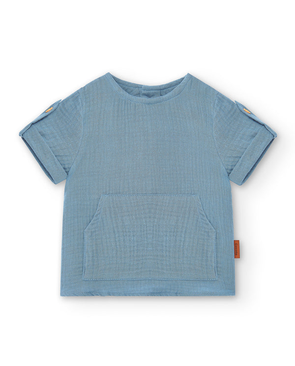Camisa de menino azul Cocote y Charanga