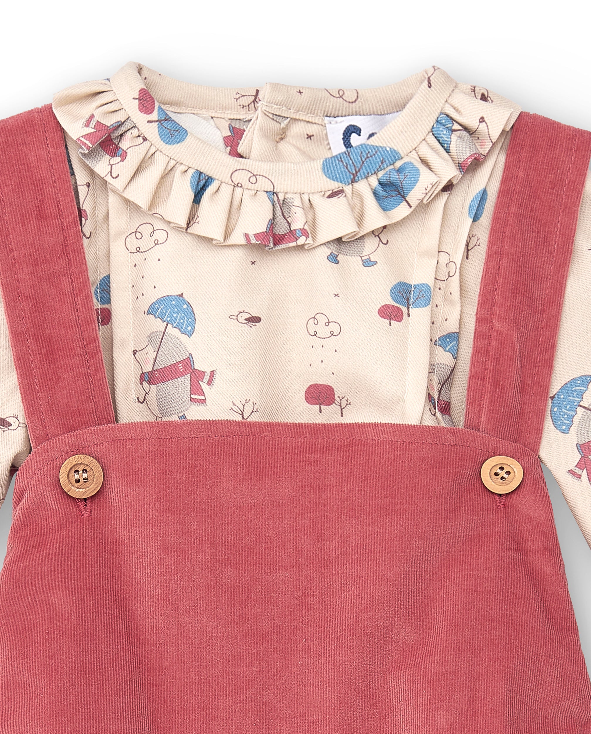 Cocote & Charanga Reddish Orange Baby Set