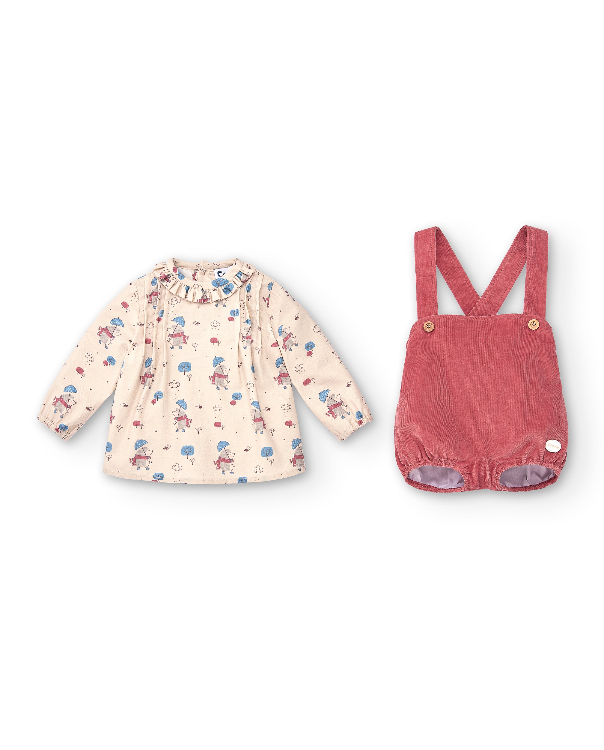 Cocote & Charanga Reddish Orange Baby Set
