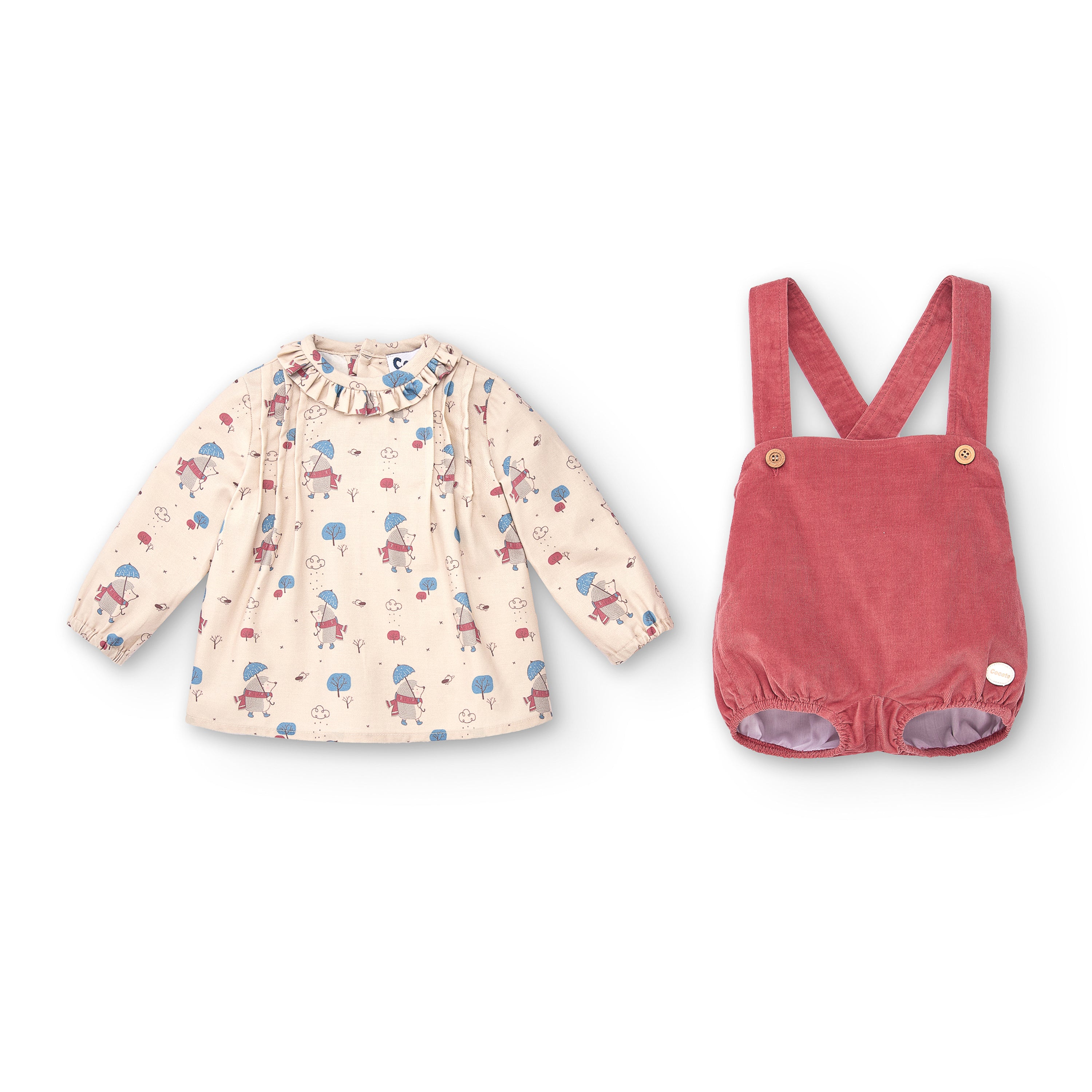 Cocote & Charanga Reddish Orange Baby Set