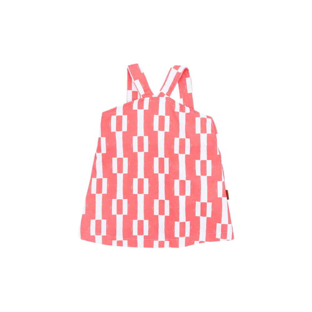 Vestido geométrico rojo niña | Cocote by Charanga