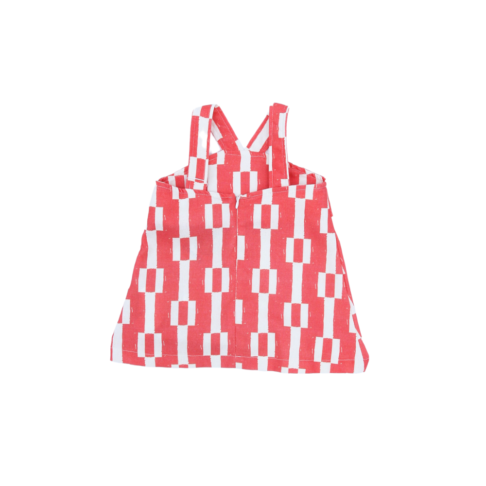 Vestido geométrico rojo niña | Cocote by Charanga