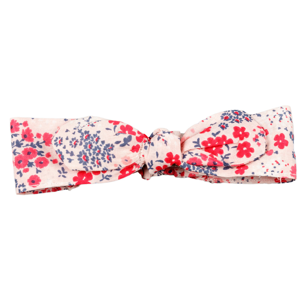 Diadema de niña con lazo y estampado floral
