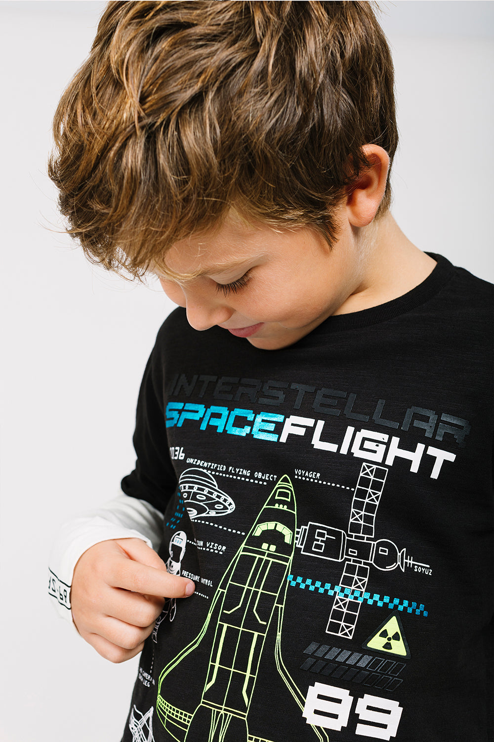 Camiseta manga larga SpaceFlight niño