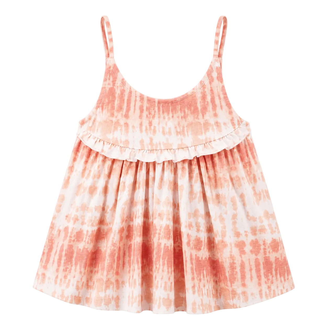 Camiseta de tirantes niña tie dye coral