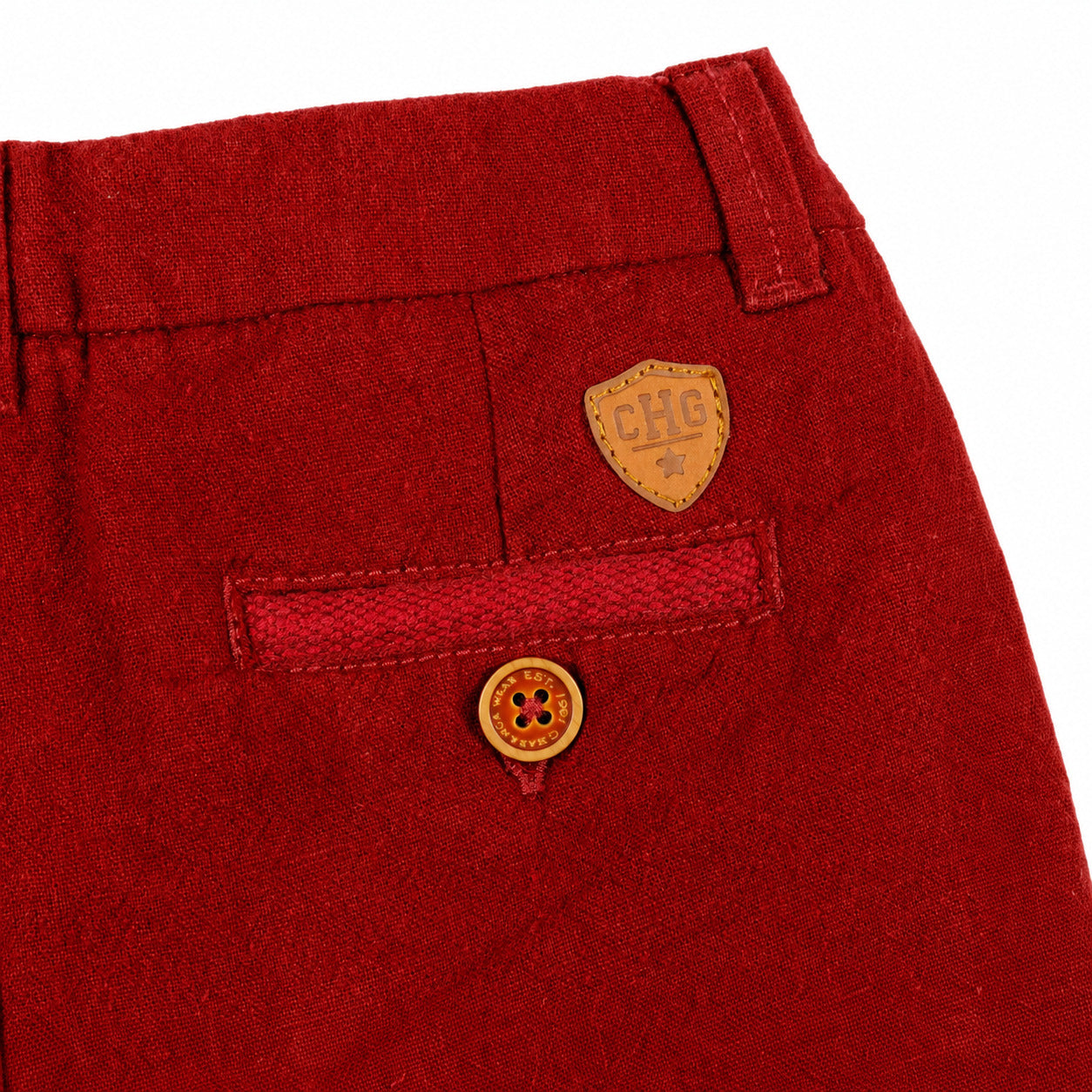 Bermuda niño roja con bolsillos