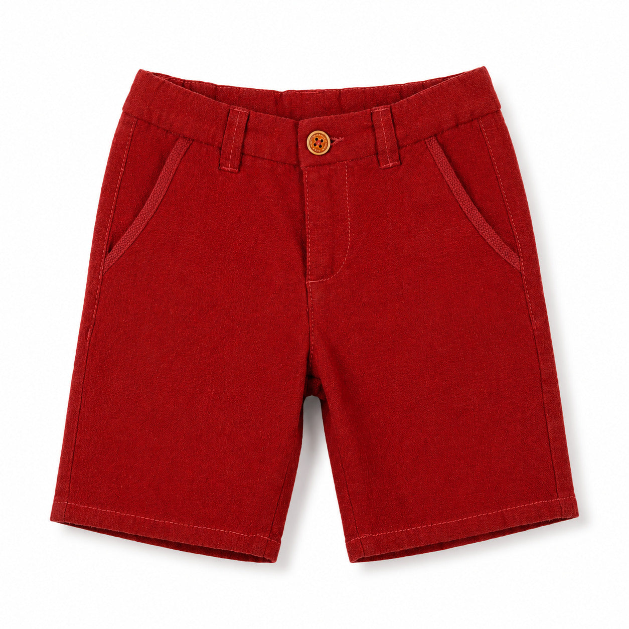 Bermuda niño roja con bolsillos