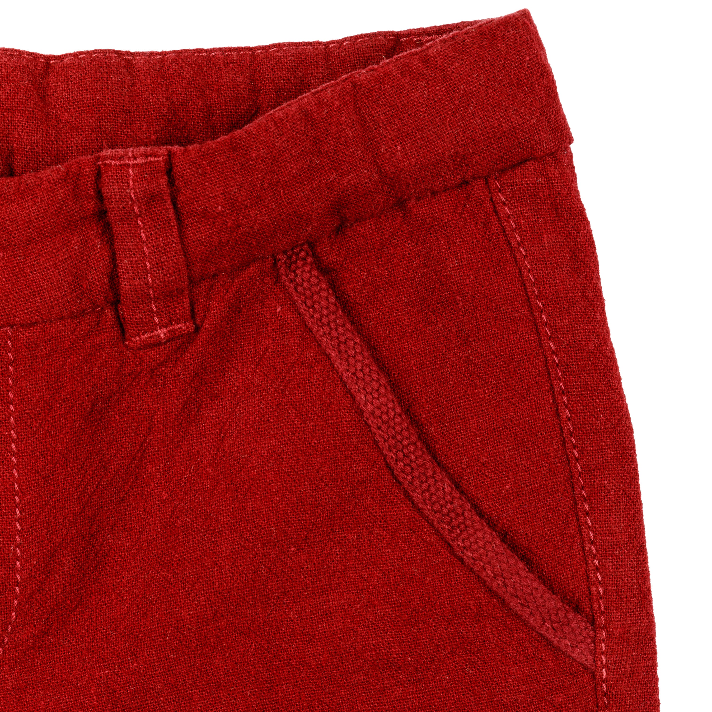 Bermuda niño roja con bolsillos