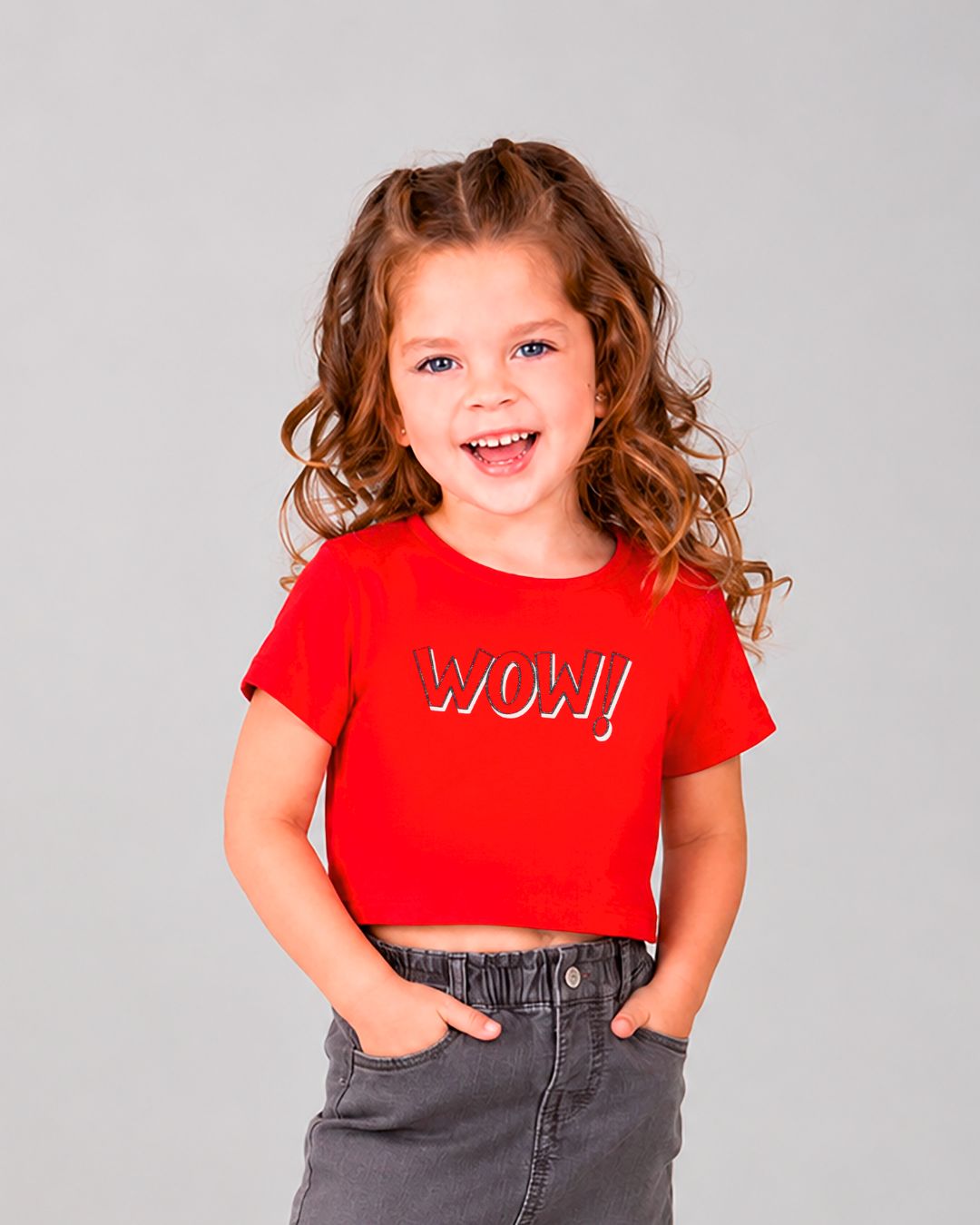Camiseta niña roja WOW
