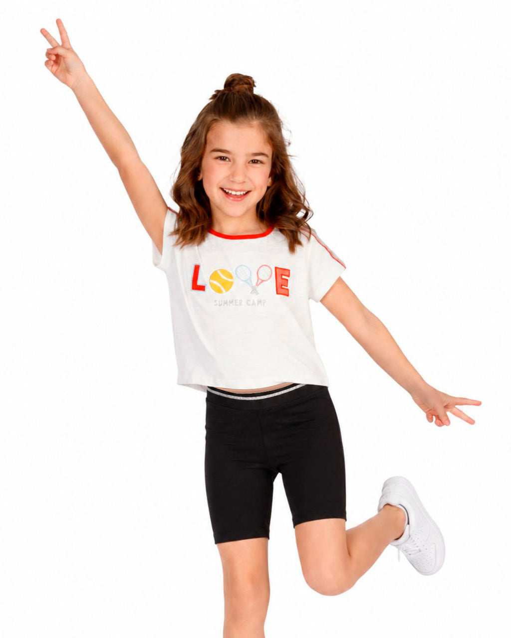 Legging corto niña negro