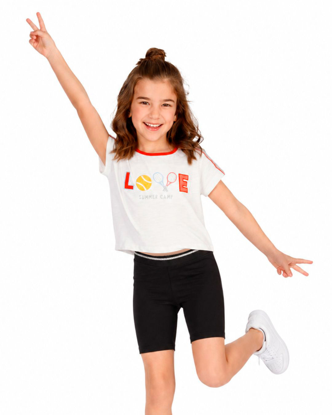 Legging corto niña negro