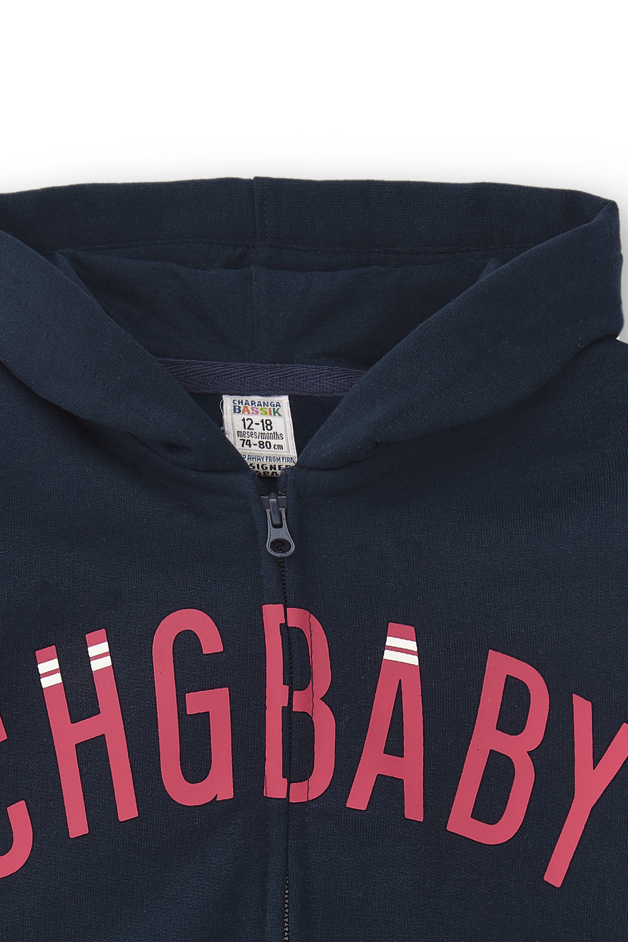 Sudadera de bebé marino con capucha