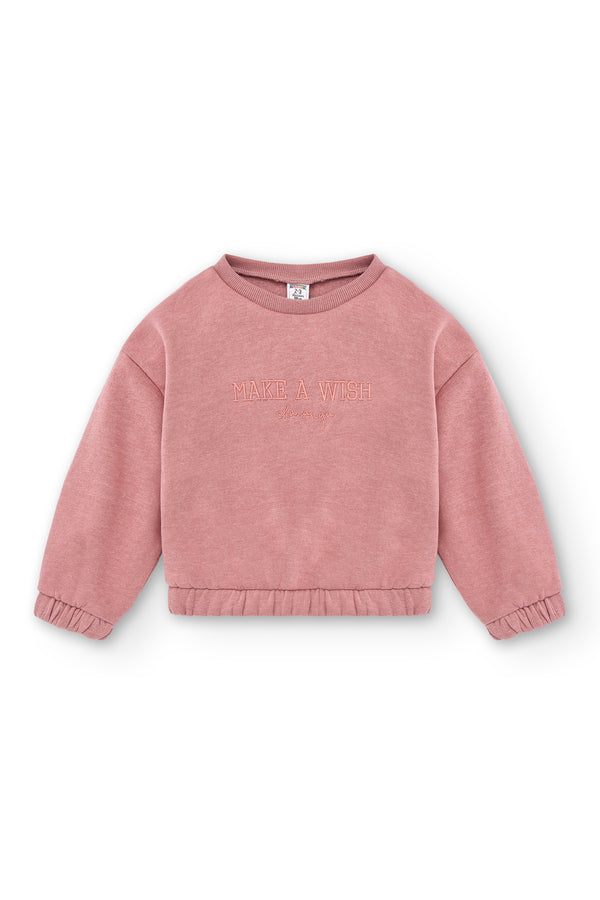 Sudadera de niña rosa Wish | Sin capucha