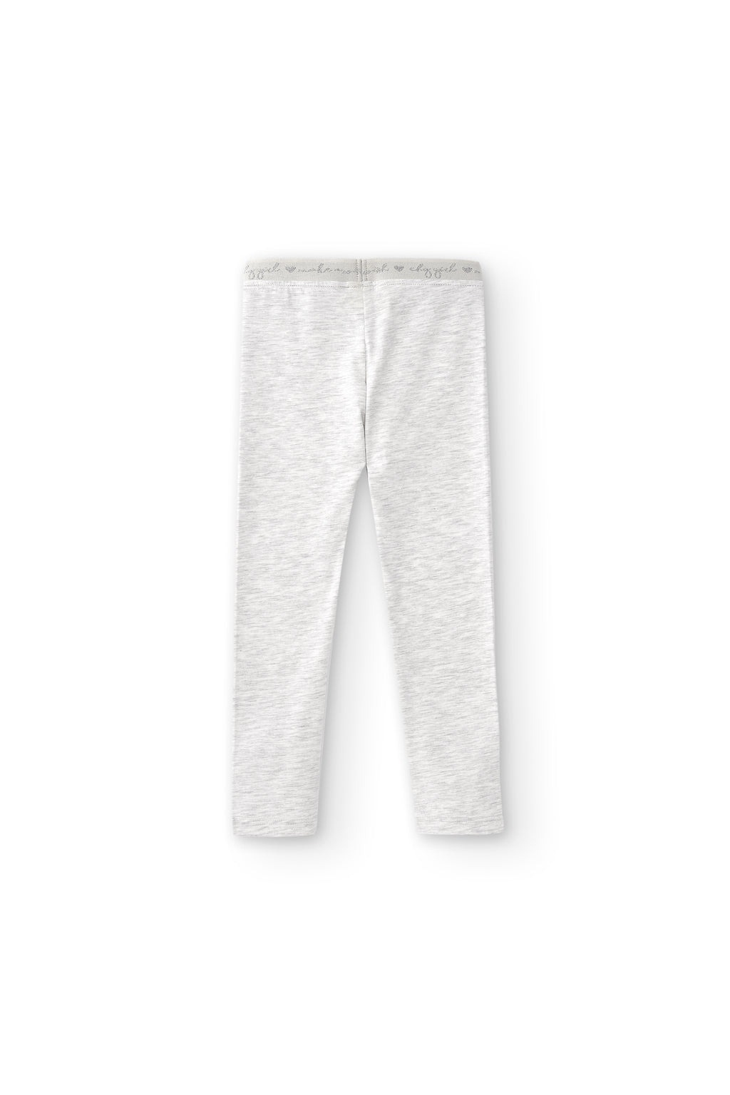 legging de niña gris con cintura elástica decorada