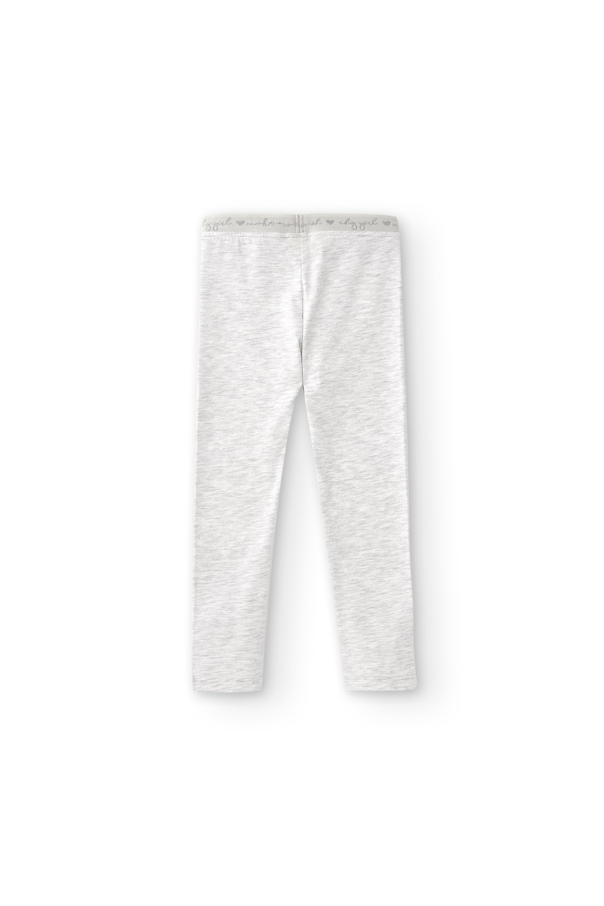 legging de niña gris con cintura elástica decorada