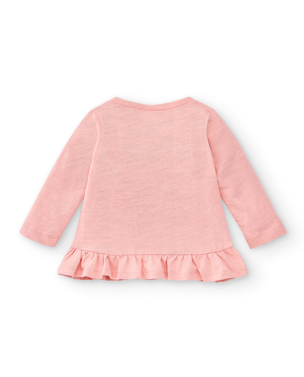 Camiseta manga larga de bebé rosa bunny