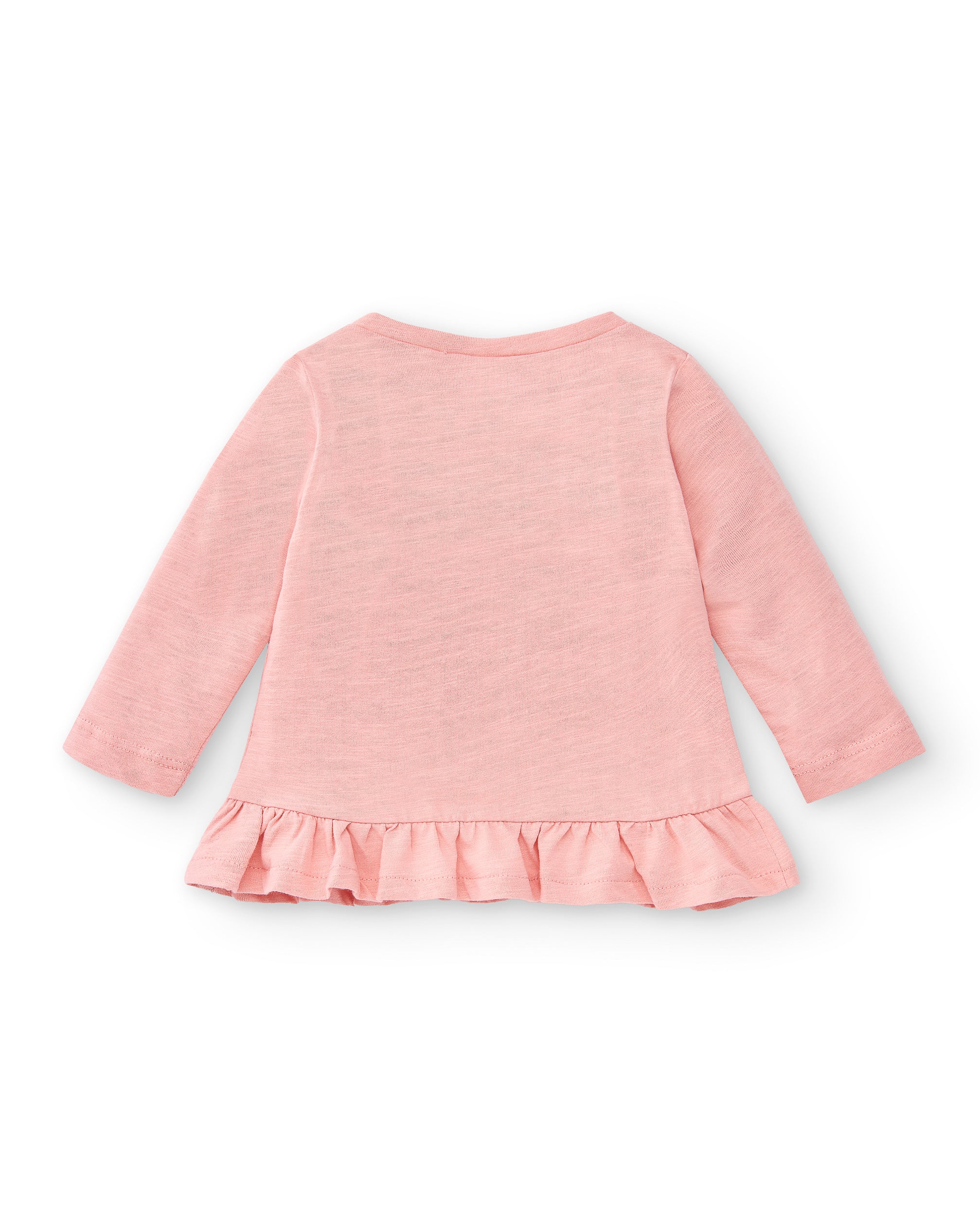 Camiseta manga larga de bebé rosa bunny