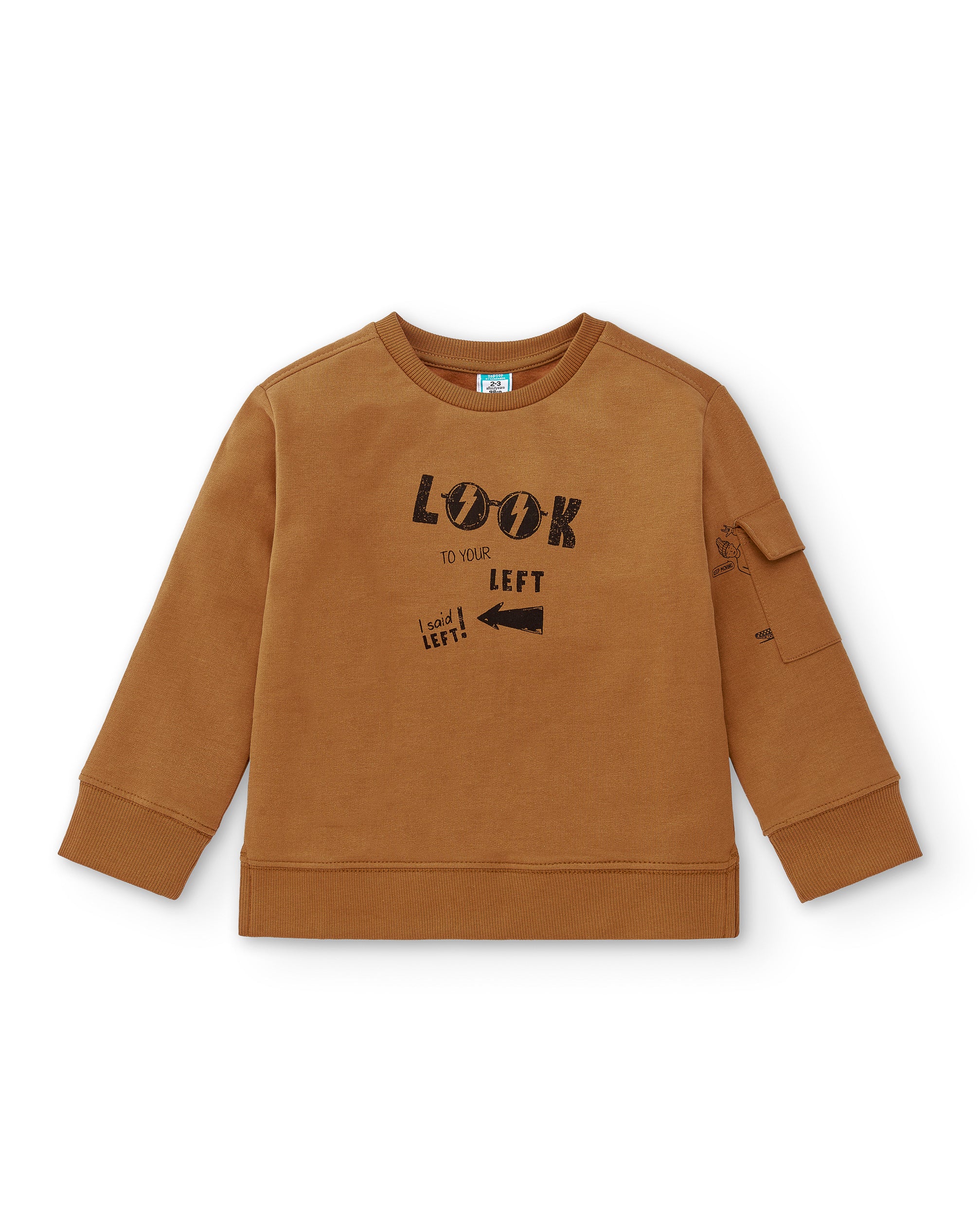 Sudadera de niño marrón Look
