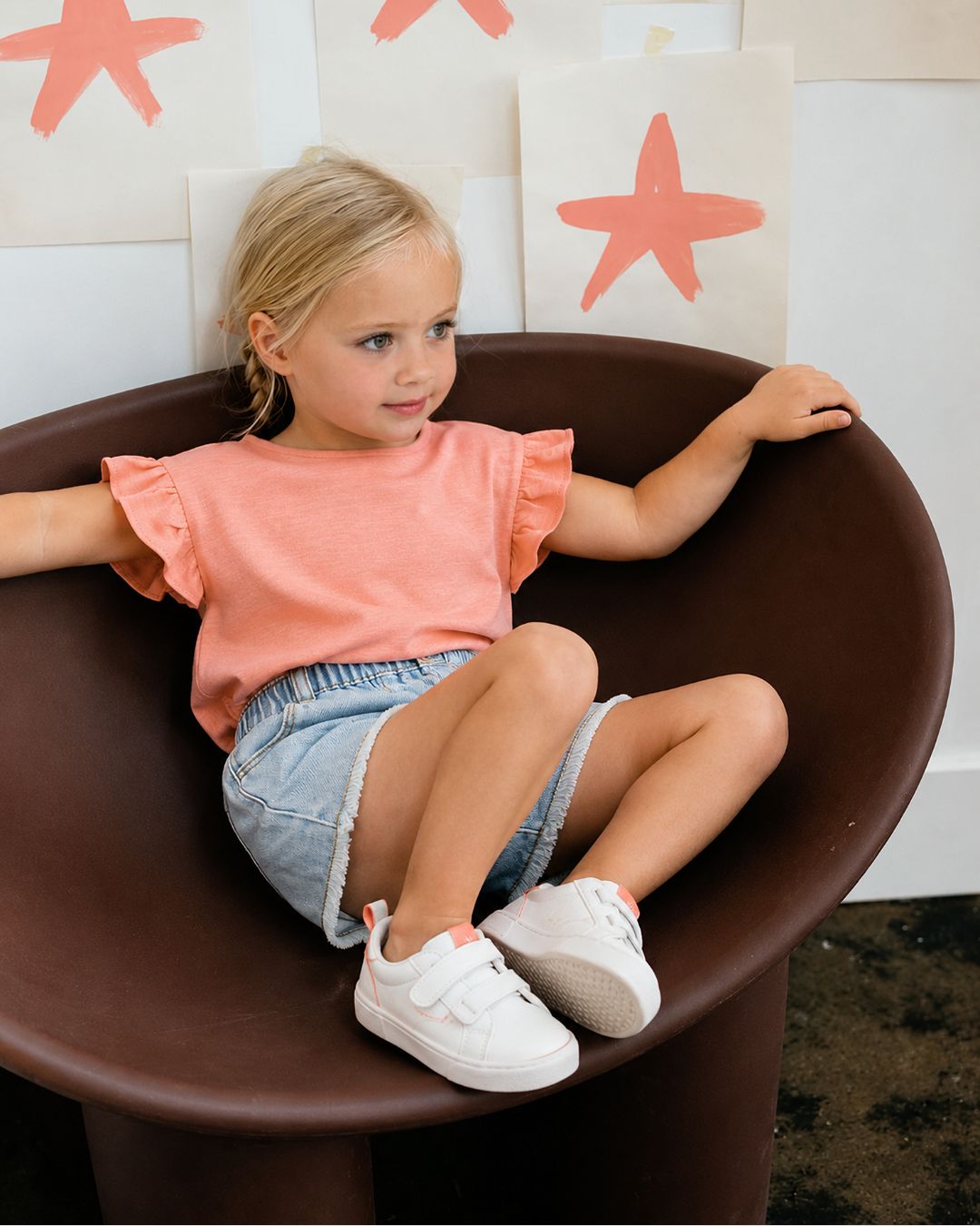 T-shirt bébé corail