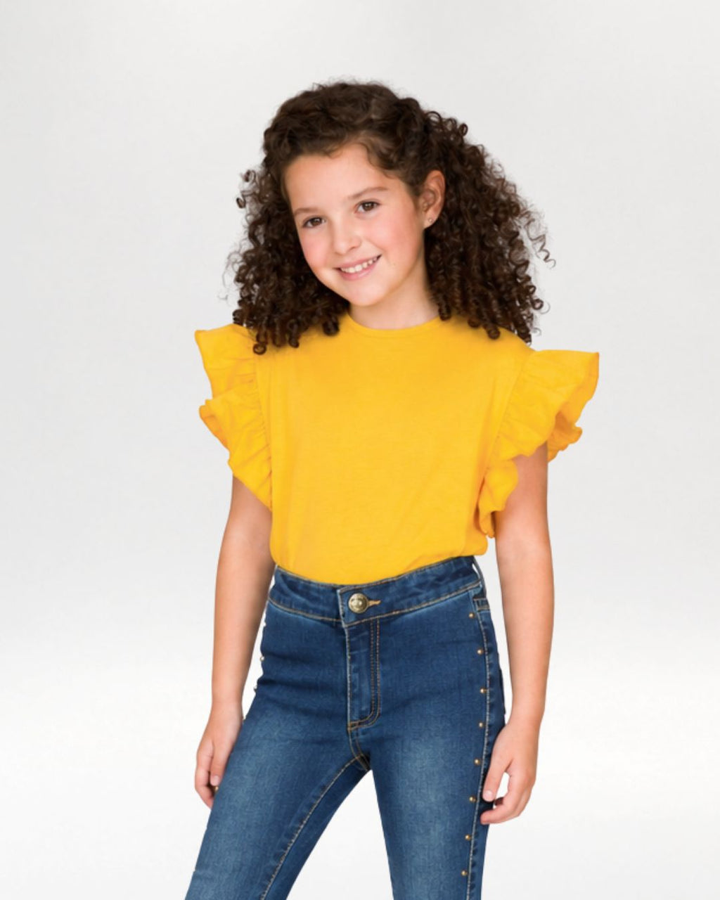 T-shirt Fille Moutarde