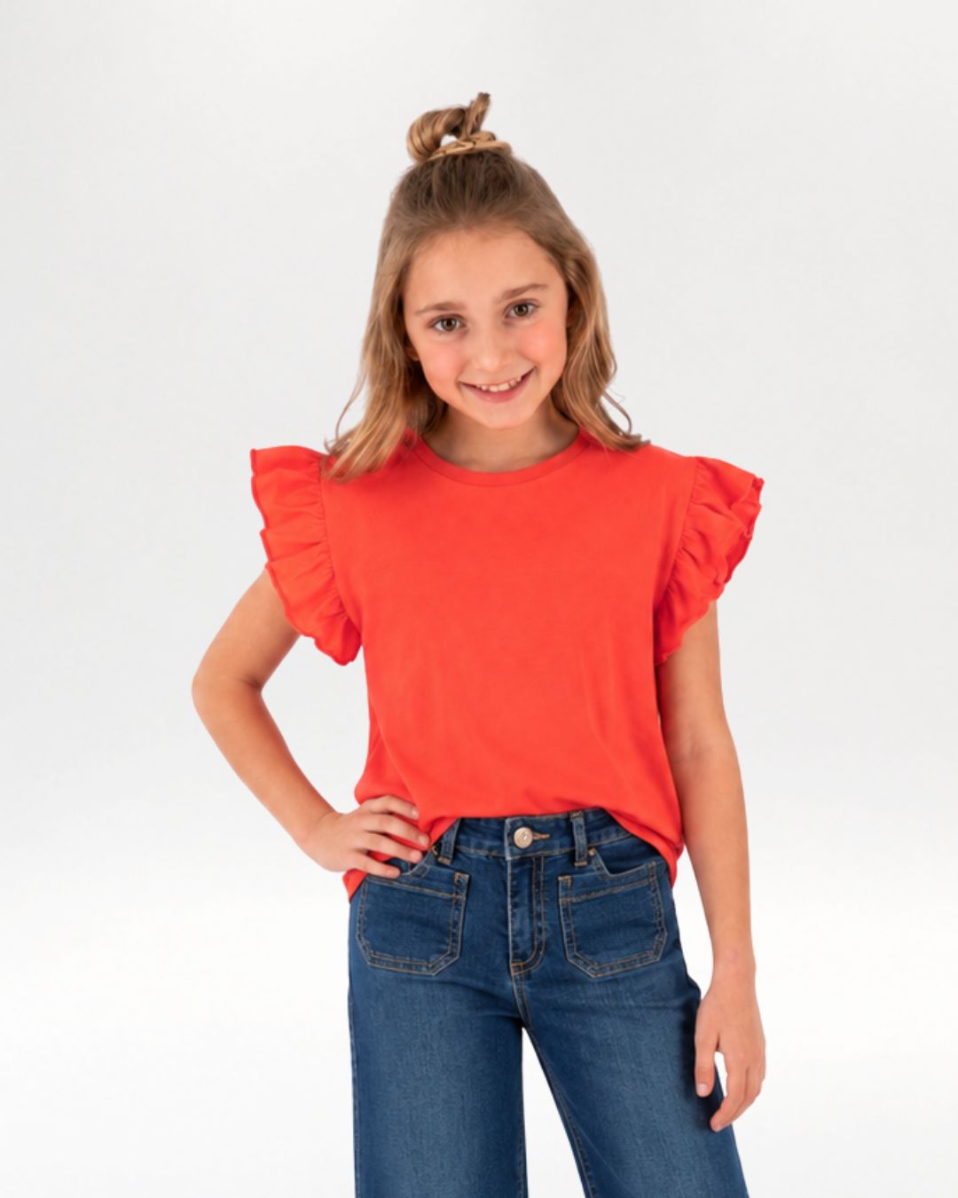T-shirt fille rouge