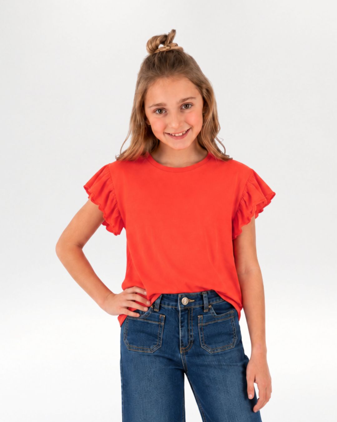 Maglietta rossa da bambina