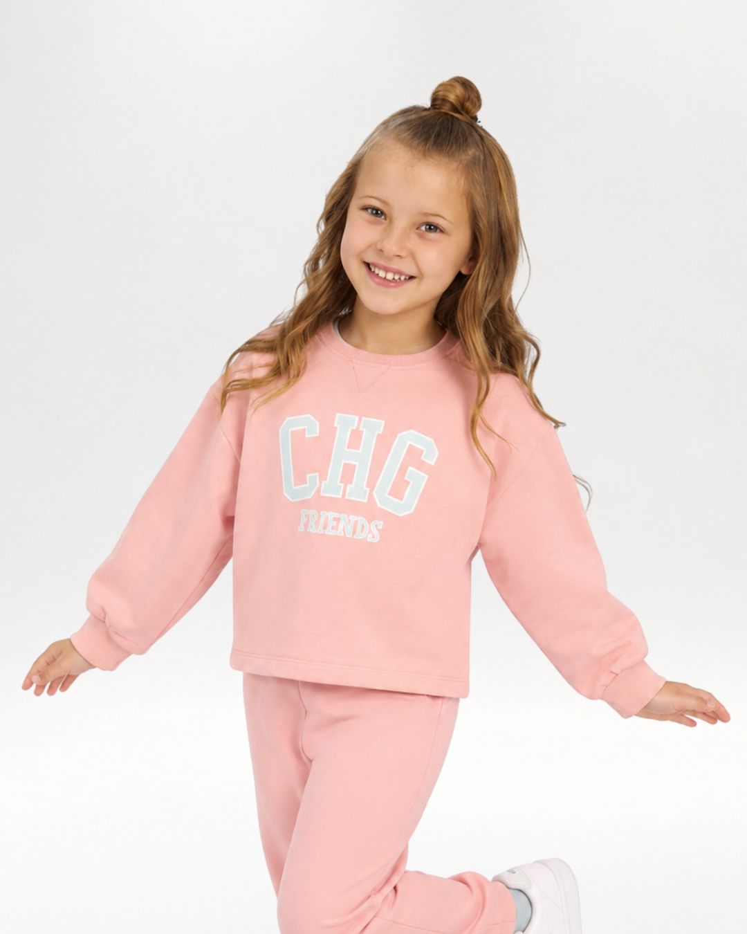 Sweat fille rose