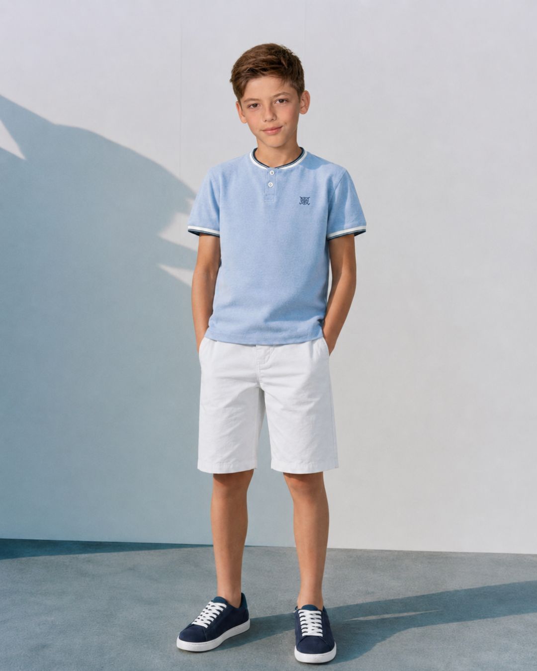 Light blue boy's polo